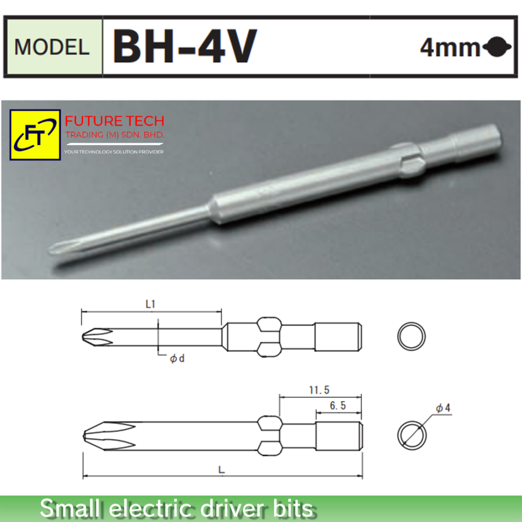 BIX BH-4V Phillips Screw Bit - Future Tech Trading (M) Sdn. Bhd.